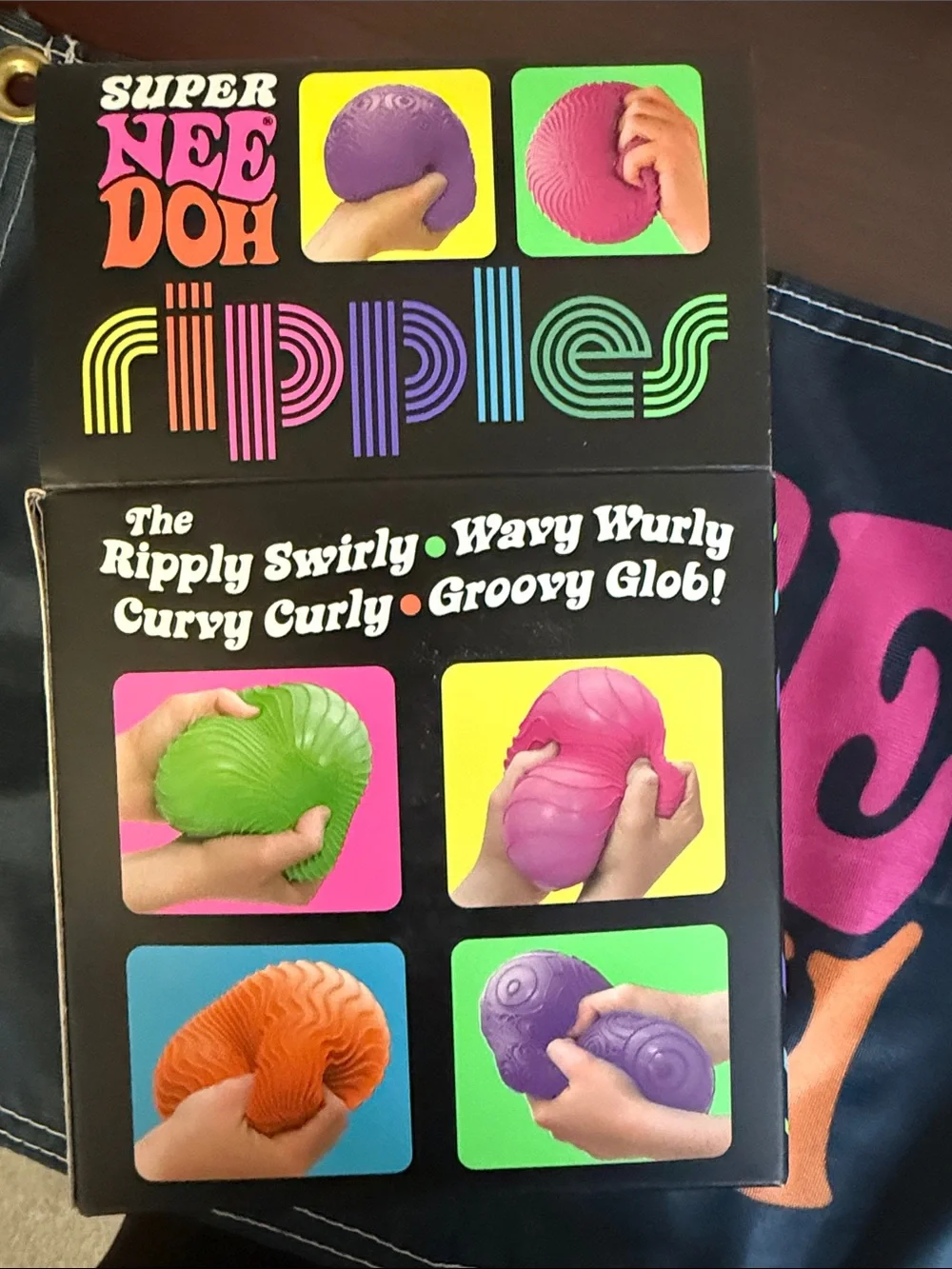 Super NeeDoh Rippies Sensory Toy - Bright Green